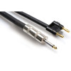 Hosa 10' 1/4" Phone Male to Dual Banana Speaker Cable, 14 AWG, with 2 Conductors