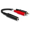 Hosa 6" Stereo 1/4" Female YPR257