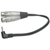 Hosa 1' Right Angle 3.5mm Mini Stereo Male to 2 XLR Female Breakout Y-Cable