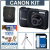 Canon PowerShot A1200 12.1 MP Digital Camera with 4x Optical Zoom (Black) Ultimate Bundle with 8GB Secure Digital High Capacity (SDHC) Memory Card,Lowepro Dublin 20 Camera Case, Table Top Tripod, Sterling Publishing - Complete Guide to Digital Photography - Softcover Book by Michael Freeman