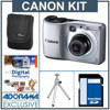 Canon PowerShot A1200 Digital Camera Kit with 8GB SD Card, Camera Case, Table Top Tripod, Softcover Book, Silver