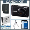 Canon PowerShot A2200 Digital Camera Kit with 8GB SD Memory Card, Camera Case, Table Top Tripod, Spare NB-8L Type Lithium-ion Battery, Black