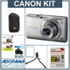 Canon PowerShot A4000 Digital Camera Kit -Silver 6148B001 A
