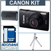 Canon PowerShot ELPH 110 HS Camera Kit - Black - with 4GB SD Memory Card, Camera Case, Table Top Tripod