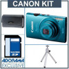 Canon PowerShot ELPH 110 HS Digital ELPH Camera Kit - Blue -with 4GB SD Memory Card, Camera Case, Table Top Tripod
