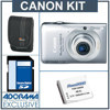 Canon Powershot SD1300IS Digital Elph Camera Kit,- Silver - with 4GB SD Memory Card, Camera Case, Spare NB-6L Type Lithium-ion Battery