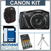 Canon PowerShot SX150 IS Digital Camera Kit - Black - with 4GB SD Memory Card, Camera Case, Table Top Tripod, 4 AA Nickel Metal Hydride (NiMH) 2900 mAH Rechargeable Batteries with 4-Hour AA &amp; AAA Quick Charger, 110/220 v