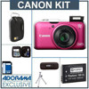 Canon PowerShot SX230 HS Digital Camera Kit - Red - with 8GB SD Memory Card, Spare NB-5L Type Lithium-ion Battery, Camera Case, Table Top Tripod, USB 2.0 SD Card Reader, Professional Lens Cleaning Kit