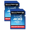 Delkin 4GB Secure Digital High Capacity 163x (SDHC) Class 10 Memory Cards DDSD163-4GB (2X4)