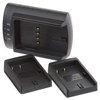Delkin Dual Universal Multivoltage Charger Package with US Plug, Car Adapter &amp; 2 Canon BP-511 Charging Plates