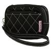Casio EX-CASE9 Soft Black Wristlet Case with Zipper and Pink Stitching - for All Models (Except the H10 / F1 / FH20)