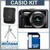 Casio EX-H20G EXILIM Hi-Zoom Compact Digital Camera Kit, with 2 4GB SD Memory Card, Camera Case, Table Top Tripod,Casio 2 Year Extended Warranty
