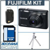 Fujifilm FinePix JX580 Digital Camera Kit - Black - with 8GB SD Memory Card, Camera Case , Table Top Tripod