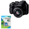 Fujifilm FinePix S3200 Digital Camera Kit - Black - with 4GB SD Memory Card,