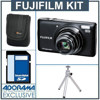 Fujifilm FinePix T350 14MP Digital Camera Kit - Black - with 8GB SD Memory Card, Camera Case , Table Top Tripod