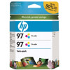 HP #97 Two-Pack Tri-Color Inkjet Cartridges C9349FN