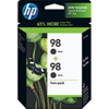 HP #98 2-Pack Black Inkjet Cartridges C9514FN
