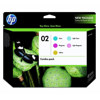 HP 02 Inkjet Print Cartridge Color Combo Pack CC604FN