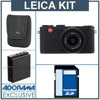 Leica X-1 Compact Black Digital Camera Kit, - Black - with 16GB SD Memory Card, Camera Case, Spare Leica BP-DC 8 Li-Ion Battery