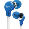 iLuv iEP314 Ergonomic and Comfort Sound Isolating Flat-Wire Earphones IEP314BLU