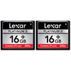 Lexar 16GB, 200x Platinum II High Speed Series, Compact Flash Memory Card - Pack of 2 Cards