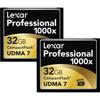 Lexar 32GB Professional 1000x CompactFlash Memory Card, 2 Pack