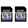 Lexar 16GB 100x Platinum II Series, Secure Digital High Capacity (SDHC) Memory Card - Pack of 2 Cards