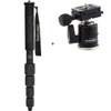 Induro CM25 Carbon Fiber 8X CM-Series 5 Section Monopod - Bundle - with Flashpoint F-9 Compact Tripod Ball Head with Quick Release.