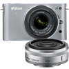 Nikon 1 J1 Digital Camera w/10mm / 10-30mm VR - Silver