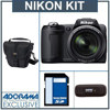 Nikon Coolpix L110 Digital Camera Kit, Matte Black - Refurbished by Nikon U.S.A. - with 4GB SD Memory Card, Camera Case, USB 2.0 SD Card Reader