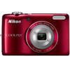 Nikon Coolpix L26 16.1 Megapixel Digital Camera with 5x Optical Zoom, 3" LCD Display, HD 720p Movies, Red
