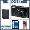 Nikon Coolpix P300 Digital Camera Kit - Black - with 4GB SD Memory Card, Camera Case, Spare EN EL-12 Lithium-Ion Battery