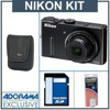 Nikon Coolpix P300 Digital Camera, Black - Refurbished by Nikon U.S.A.- with 4GB SD Memory Card, Camera Case, Spare EN EL-12 Lithium-Ion Battery