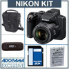 Nikon Coolpix P500 Digital Camera Kit - Black - with 8GB SD Memory Card, Camera Case, Spare EN EL-5 Lithium-Ion Battery, USB 2.0 SD Card Reader