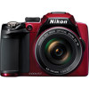 Nikon Coolpix P500 Digital Camera with 12.1 Megapixels, 36x Optical Zoom, 3.0in Display, Full HD Movie (1080p), 5-Way VR Image Stabilization, Red