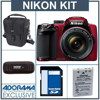 Nikon Coolpix P500 Digital Camera Kit - Red - with 8GB SD Memory Card, Camera Case, Spare EN EL-5 Lithium-Ion Battery, USB 2.0 SD Card Reader