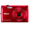 Nikon Coolpix S4300 Digital Camera, Red