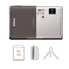 Nikon CoolPix S80 Digital Camera Kit - Silver/Brown - with 4GB SD Memory Card, Table Top Tripod
