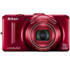 Nikon Coolpix S9300 16 Megapixels Digital Camera with 18x Optical Zoom, 3" LCD Display, Full HD (1080p) Movies, GPS Record Location, Red