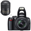Nikon D3000 DSLR Camera with 18-55mm f/3.5-5.6G ED AF-S DX VR Lens and 85mm f/3.5G AF-S DX Micro ED (VR-II) Lens - U.S.A. Warranty