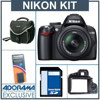 Nikon D3000 DSLR Camera Kit w/ 18-55mm f/3.5-5.6G ED AF-S DX VR Lens - Refurbished by Nikon U.S.A. - with 4GB SD Memory Card, Spare EN-EL9 Lithium-Ion Rechargeable Battery,Slinger Camera Bag,Delkin Pop-Up Shade