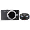 Olympus E-PL3 12.3MP Digital Camera, 3.0 inch Tilt LCD, 17mm Lens, SD Card slot, 1080/60i HD Video Capture, 3D Photo Mode, Black / Black