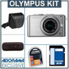 Olympus E-PL3 Digital Camera - Silver - with 14-42mm Zoom Lens, Silver - Bundle - with 8GB SD Memory Card, Spare BLS-1 Lithium-Ion Rechargeable Battery, Camera Case, USB 2.0 SD Card Reader