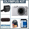 Olympus E-PL3 Digital Camera - White - with 14-42mm Zoom Lens, Silver - Bundle - with 8GB SD Memory Card, Spare BLS-1 Lithium-Ion Rechargeable Battery, Camera Case, USB 2.0 SD Card Reader