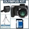 Olympus SP-810 Ultra Zoom Digital Camera Kit, Black with 8GB SD Memory Card, Camera Case, Table Top Tripod