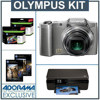 Olympus SZ-12 14MP Digital Camera, Silver + PRINTER MOTHER'S DAY BUNDLE GIFT