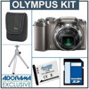 Olympus SZ-31MR iHS Digital Camera Kit - Silver - with 8GB SD Memory Card, Camera Case, Table Top Tripod, Spare LI- 50B Lithium-Ion Rechargeable Battery