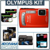 Olympus Tough TG-320 14MP Digital Camera, Red + printer MOTHER'S DAY BUNDLE GIFT