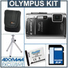 Olympus Stylus Tough TG-610 Digital Camera Kit - Black - with 8GB SD Memory Card, Camera Case, Table Top Tripod - Spare LI- 50B Lithium-Ion Rechargeable Battery