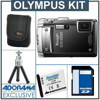 Olympus TG-810 Waterproof/Shockproof Digital Camera Kit - Black - with 8GB SD Memory Card, Camera Case, Table Top Tripod, Spare LI- 50B Lithium-Ion Rechargeable Battery